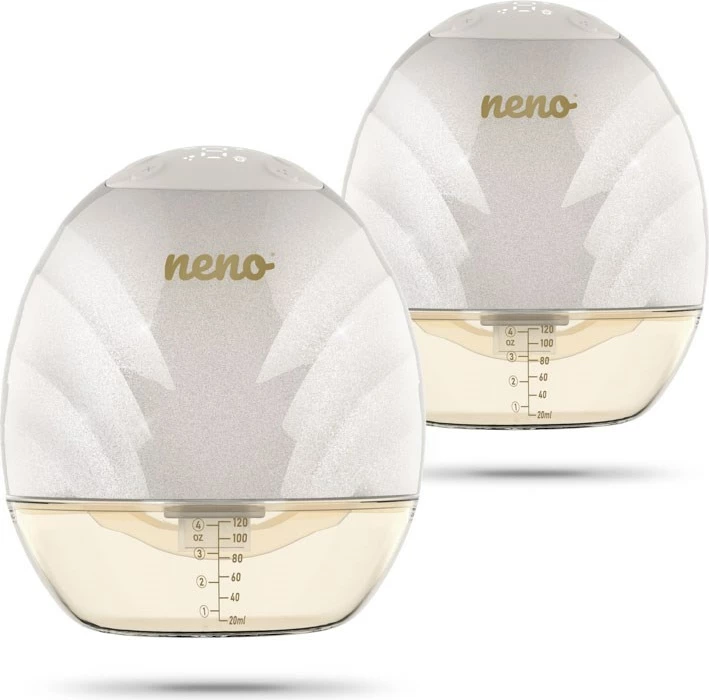 Električna prsna črpalka, komplet 2 kosa, z LCD zaslonom, brez BPA Neno PERLA TWIN