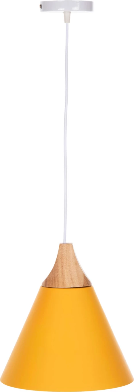 Stropna viseča svetilka FH4151 rumena kovinska kapa Φ21,5x115H cm