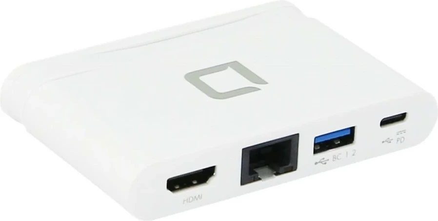 Razširitveni hub USB-C 4-v-1 HDMI Dicota, bel