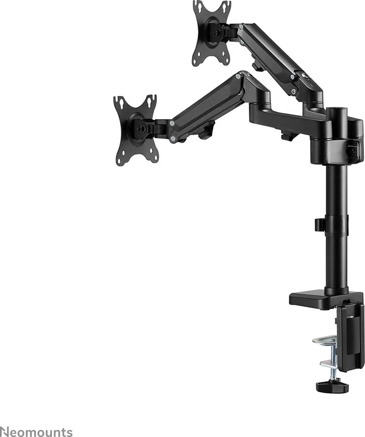 Dvojni nosilec za monitor za mizo, Neomounts DS70-750BL2, Clamp/Grommet, 7 kg, 43,2 cm (17"), 68,6 cm (27"), 100 x 100 mm, črn