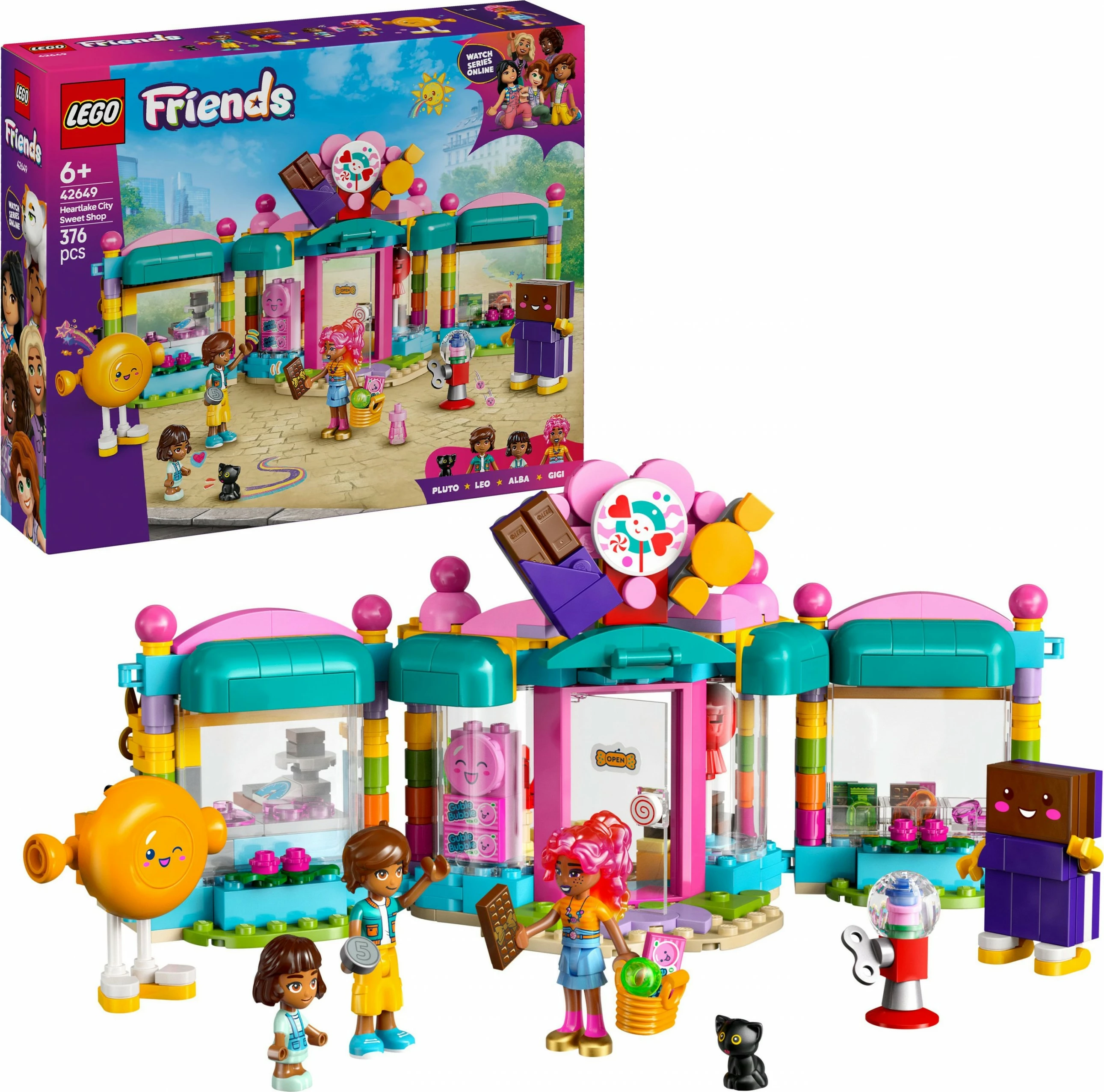 Set za gradnjo LEGO Friends Heartlake City Sweet Shop, 376 kosov, večbarven