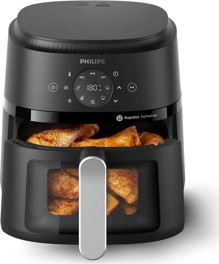Friteza na vroč zrak Ovi Mini 2000 Philips NA221/00, črn