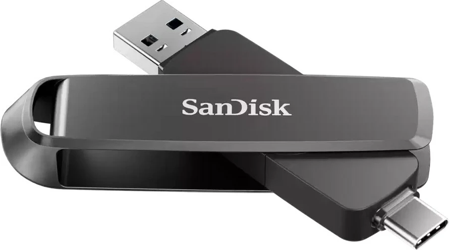Visokohitrostni USB stick 512GB, dve vtičnici (USB in USB-C), črn Sandisk Extreme Pro