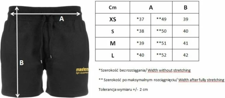 Šorce za ženske Masters, črne