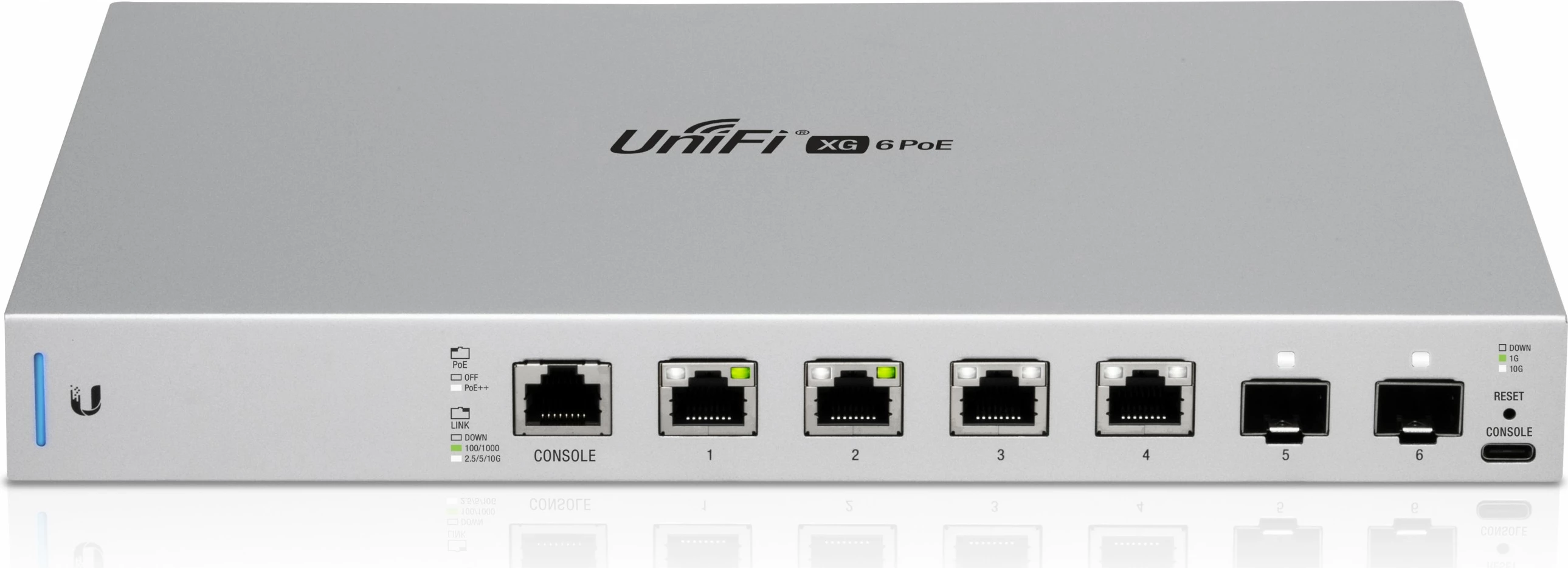 Stikalnik z visoko zmogljivostjo Ubiquiti UniFi US-XG-6POE, 10G Ethernet, PoE, 1U, sivi