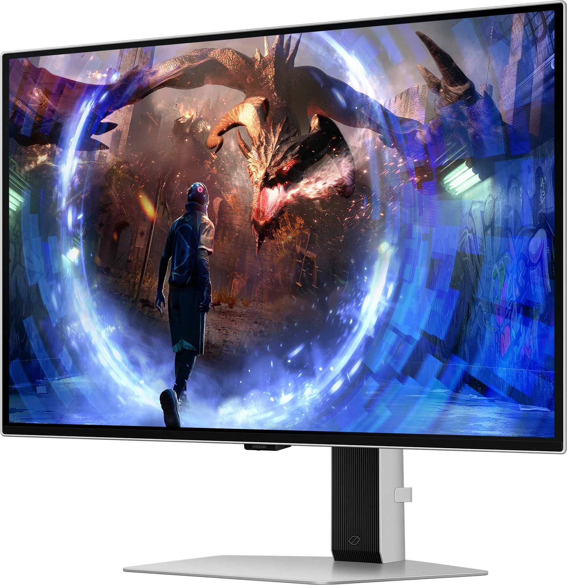 27" OLED Quad HD monitor, Samsung G60SD, srebrn