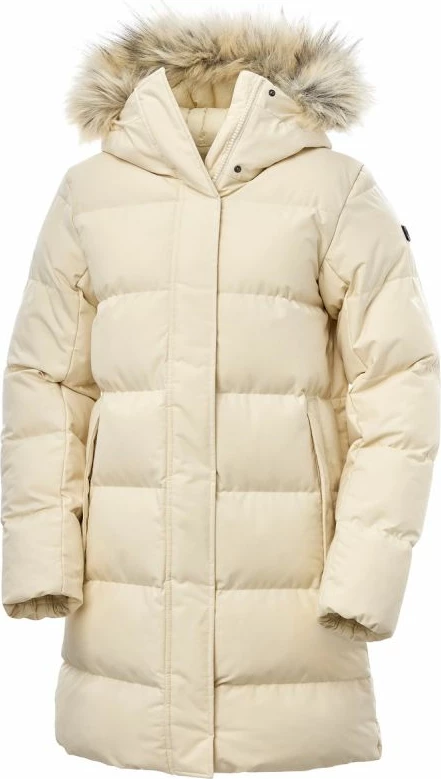 Topla parkas Blossom Puffy za ženske, Helly Hansen, krem