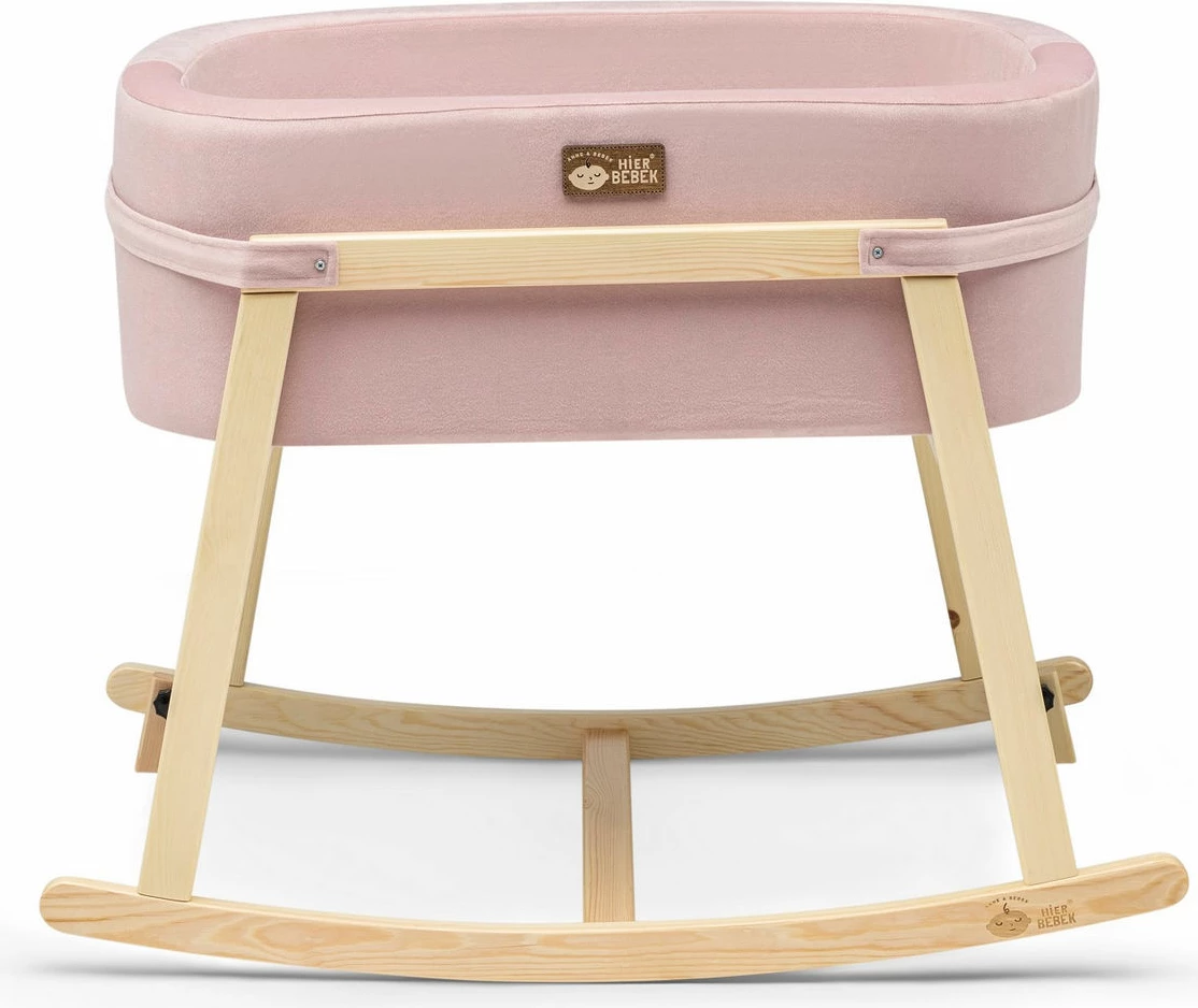 Zibka za dojenčka, roza in naravna, Skye Decor