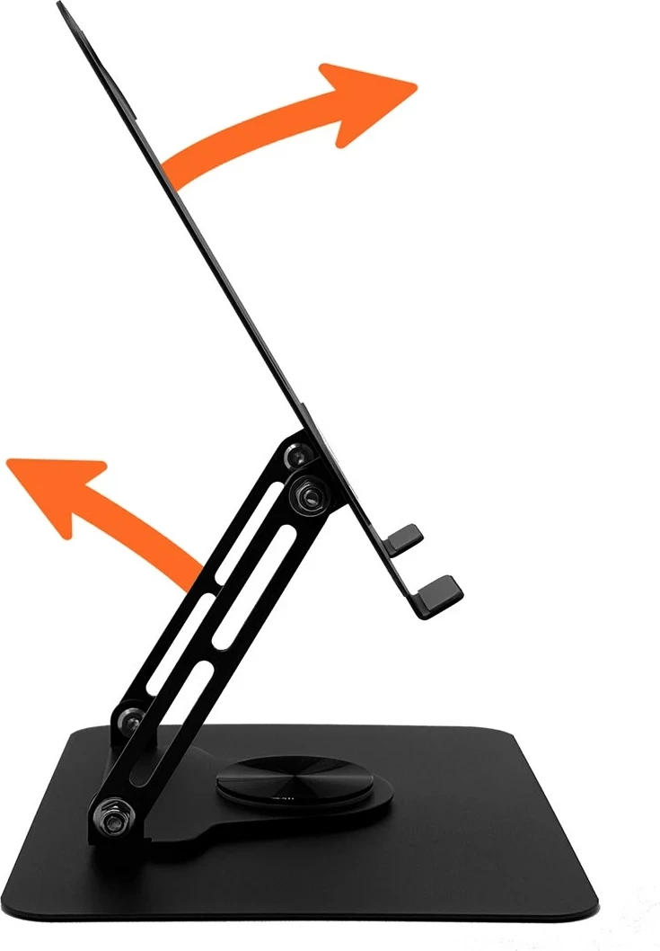 Nastavljivo vrtljivo ergonomsko stojalo za prenosnik, Media Tech MT2662, 10–17" črno