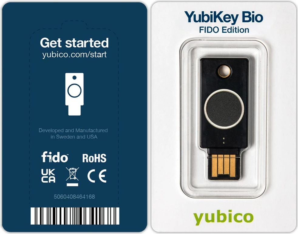 Varnostna naprava YubiKey Bio YUBICO, USB A, črn