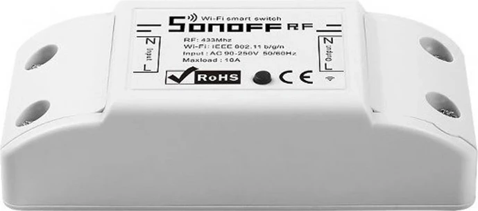 Pametni stikalnik Sonoff RF R2, WiFi + RF 433MHz, 1 kanal, bel