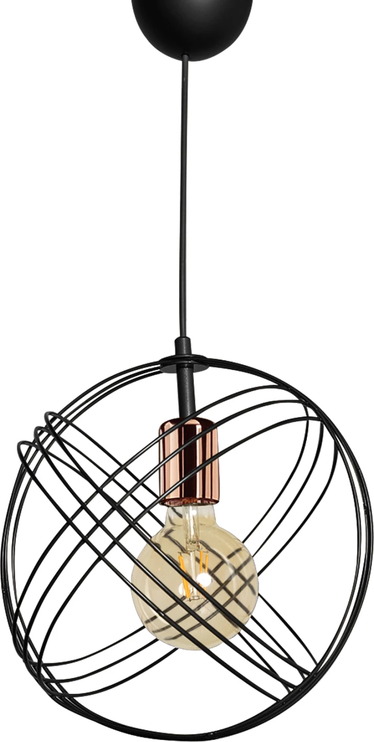 Kovinska stropna svetilka črne barve FH7505.01 30x60 cm