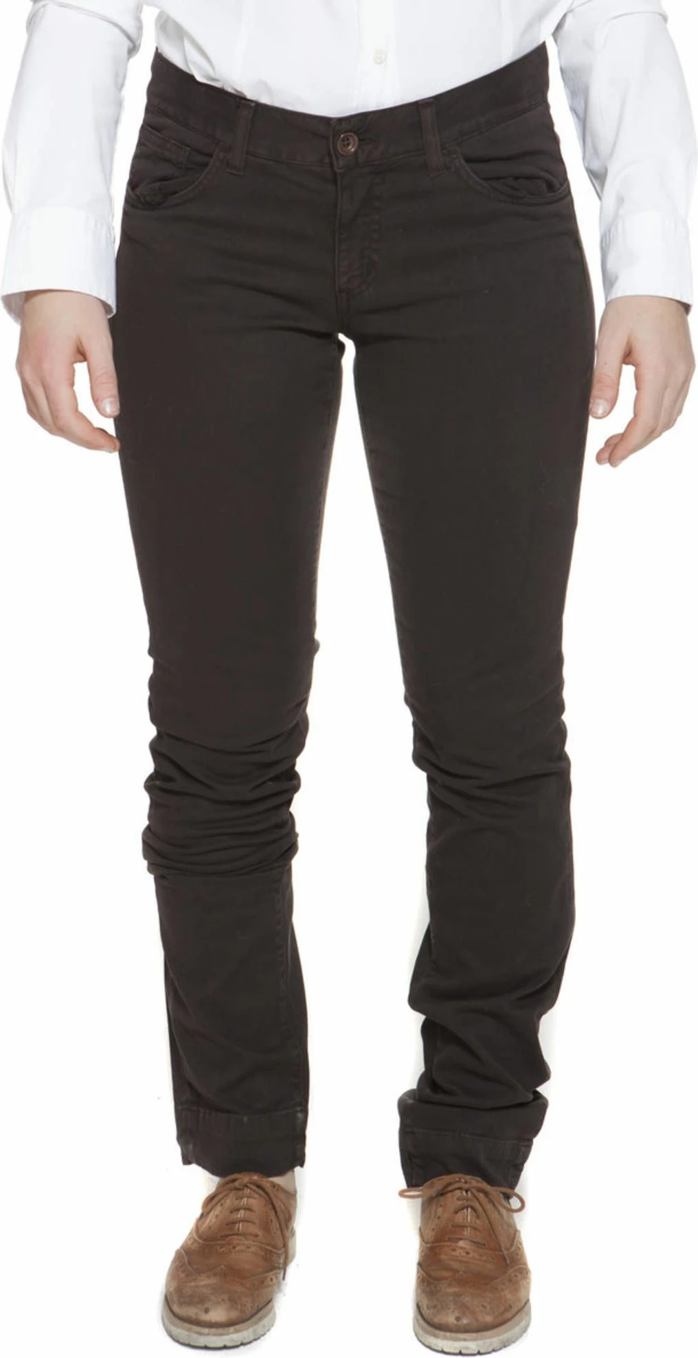 Hlače GANT za ženske, rjave