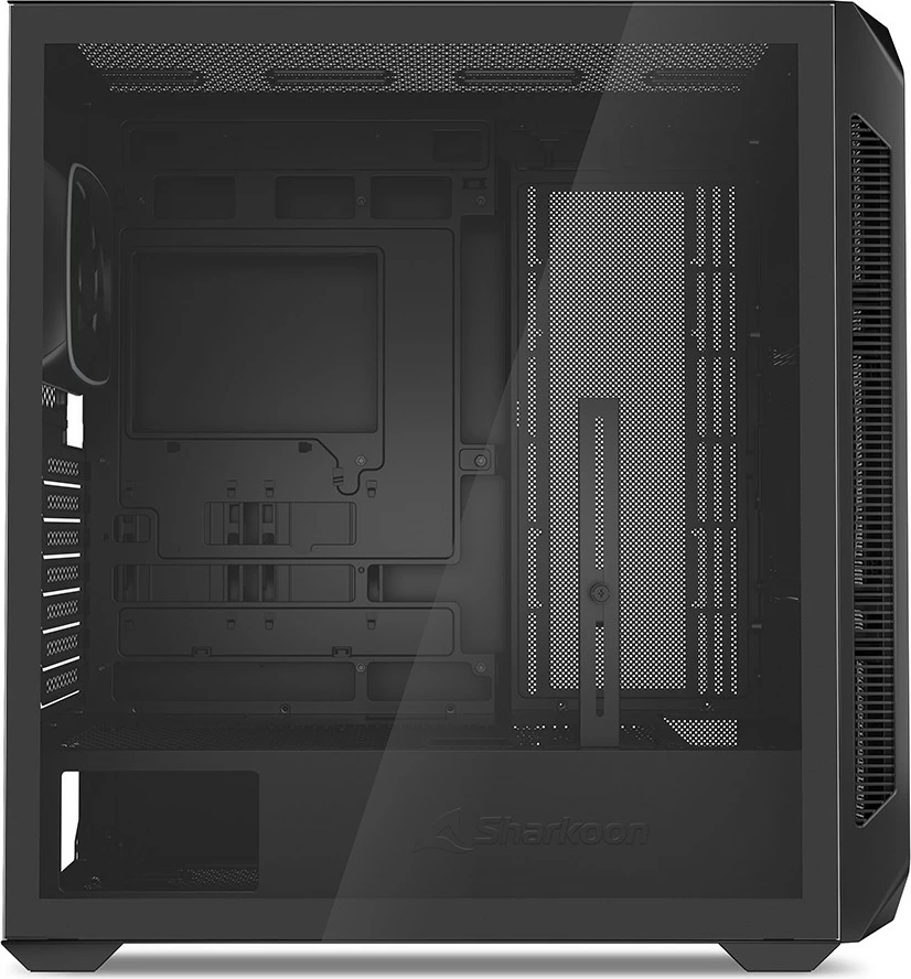 Midi Tower ohišje z vzdržanim steklom, RGB, Sharkoon AK5M, črna