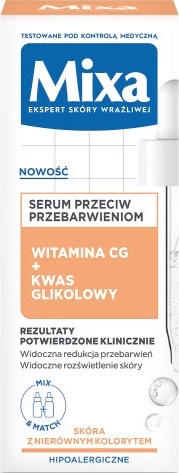 Serum proti diskoloracijam z vitamini CG in glikolno kislino, MIXA Lab, 30 ml