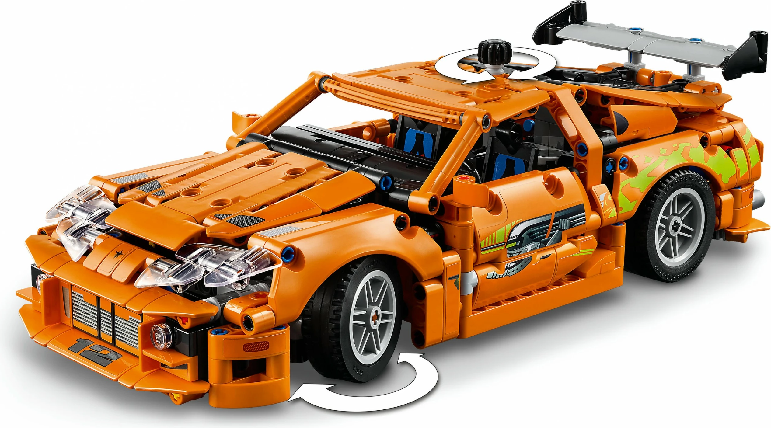 Model Toyota Supra MK4 iz filma Fast and Furious, LEGO komplet 810 delov, plastika, večbarven