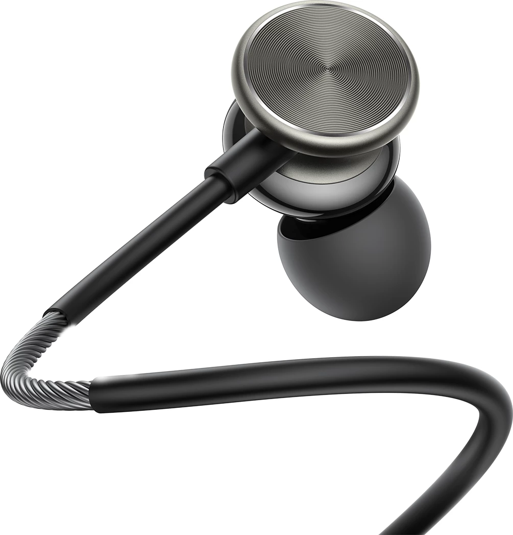 In-ear slušalke Joyroom JR-EW03, 1,2 m, mikrofon, temno siva