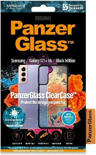 Ovitek PanzerGlass ClearCase za Samsung Galaxy S21+, prozoren in črn