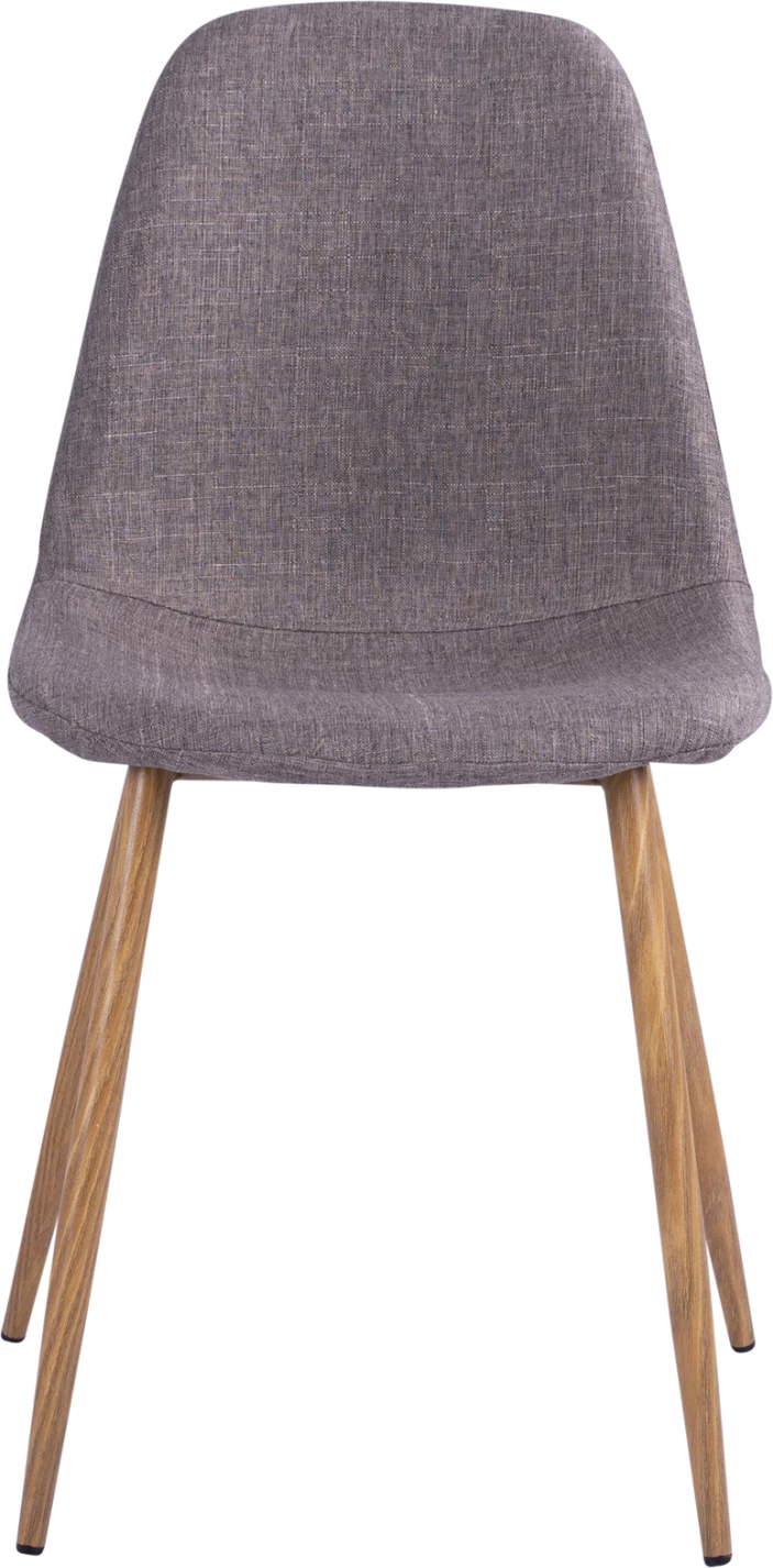 Jedilni stol Leonardo FH00100.03 z kovinskimi nogami in rjavo tkanino 44x55x85Υ cm, set 4 kosov