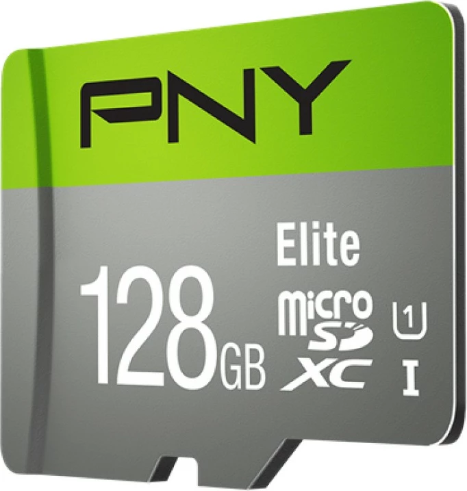 Kartica MicroSDXC 128GB PNY Elite, Class 10 UHS-I U1 V10, jesen/ siva