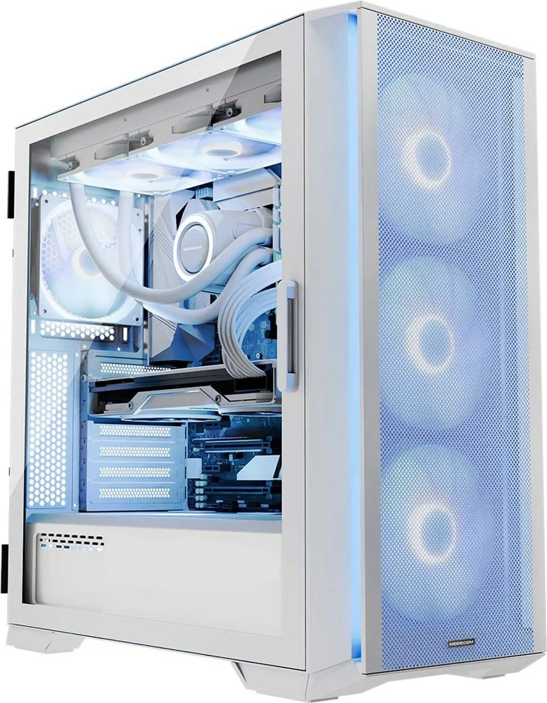 Ohišje MODECOM HORIZON ARGB Flow MIDI, USB 3.0 x2, CYPE-C, belo