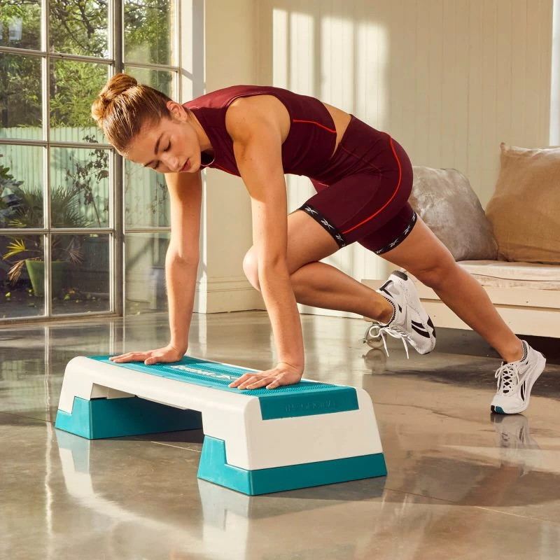 Step za vadbo Reebok - bel in zelen