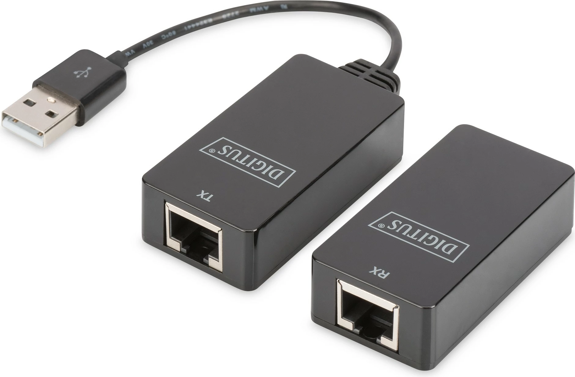 Podaljšek USB Digitus, 45 m, črn