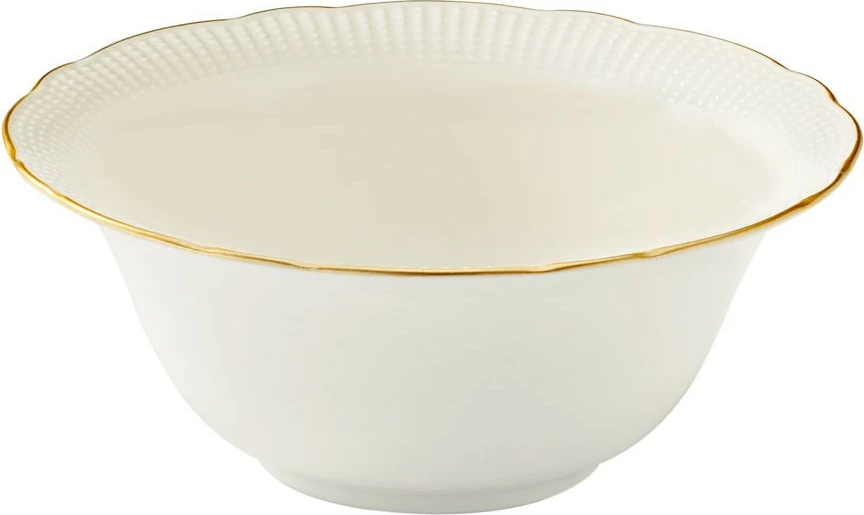 Set jedilnega posodja 26-delni, Hermia Concept BNILY26YT20, bele in z zlatimi detajli