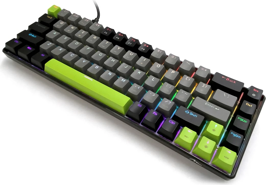 Mehanična tipkovnica, 60 %, z večbarvno osvetlitvijo, zelena Media tech RED CORE MX60 MT1260