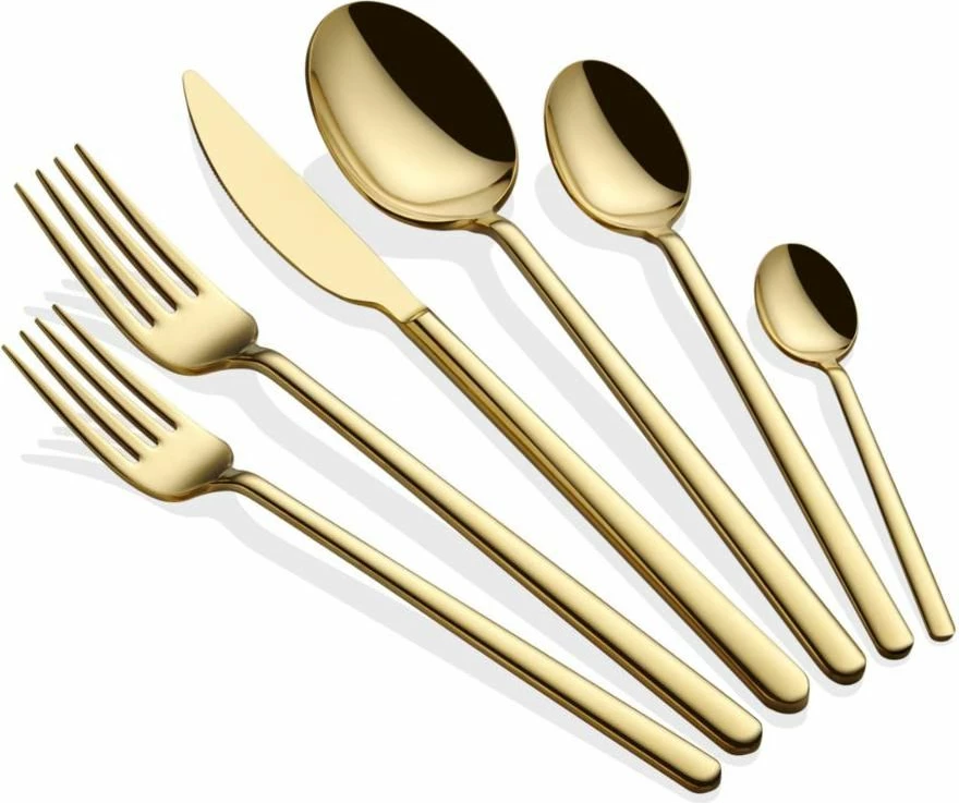 Komplet jedilnega pribora, 36 kosov, Hermia Allegra, zlata barva