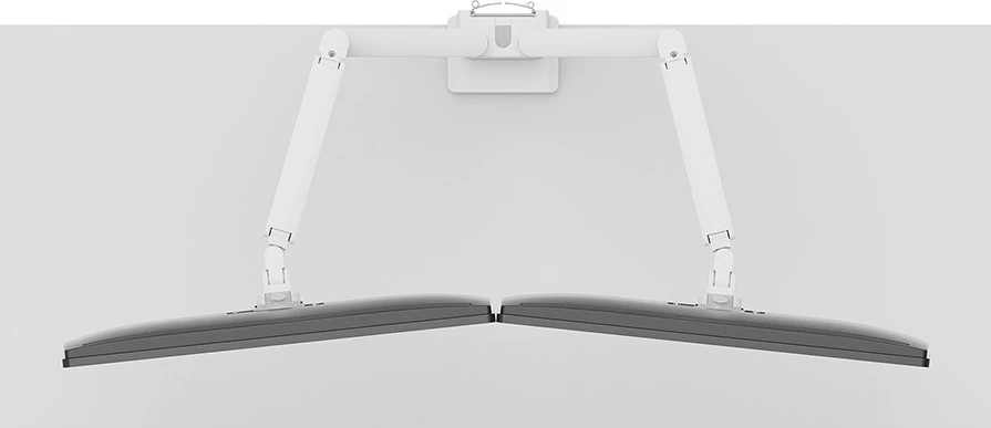 Krmilni nosilec za dva zaslona Neomounts DS70-250WH2, Clamp/Grommet, do 9 kg, 17"-32", belo