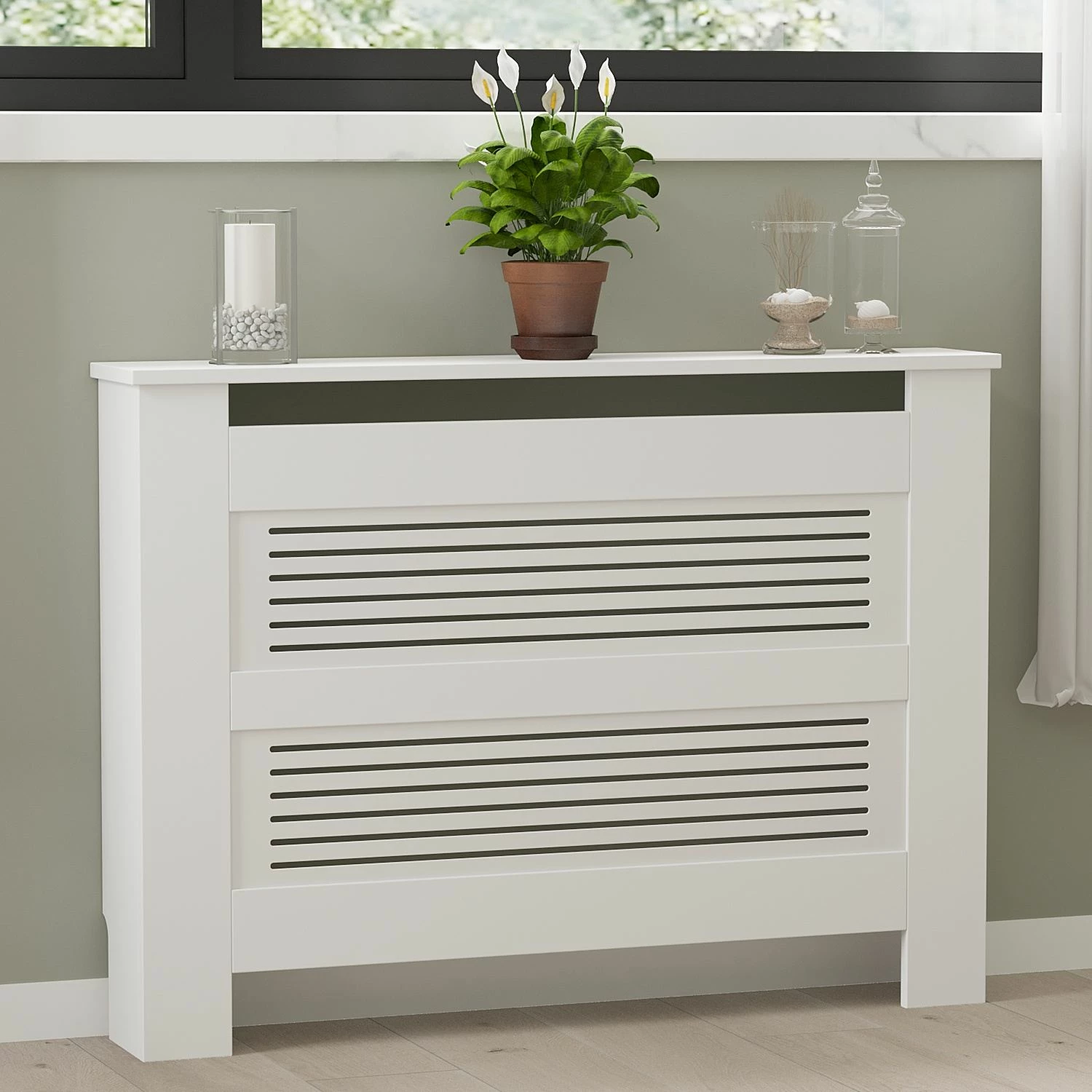 Pokrov za radiator, bel, Skye Decor, Termora