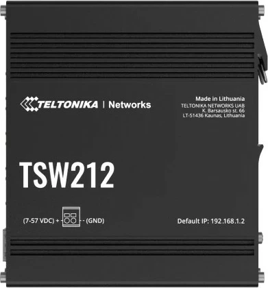 Upravljan preklopnik Teltonika TSW212, 8+2P, Gigabit Ethernet, črn