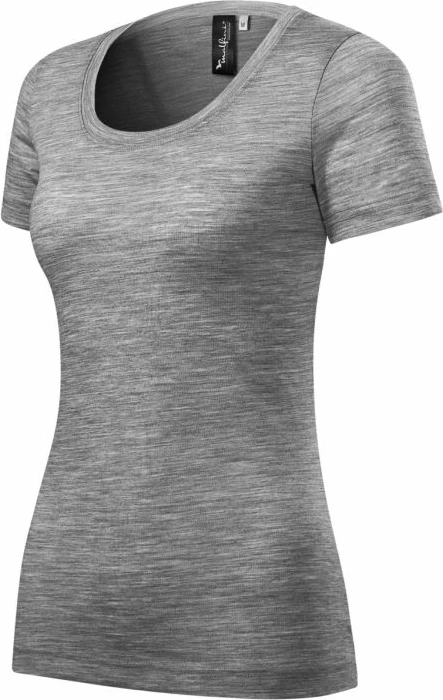 Majica iz merino volne Malfini Merino Rise za ženske, siva