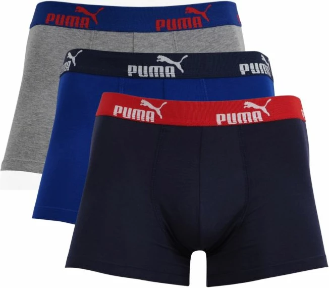 Boksarice za moške Puma, črne/mornarsko modre/sive
