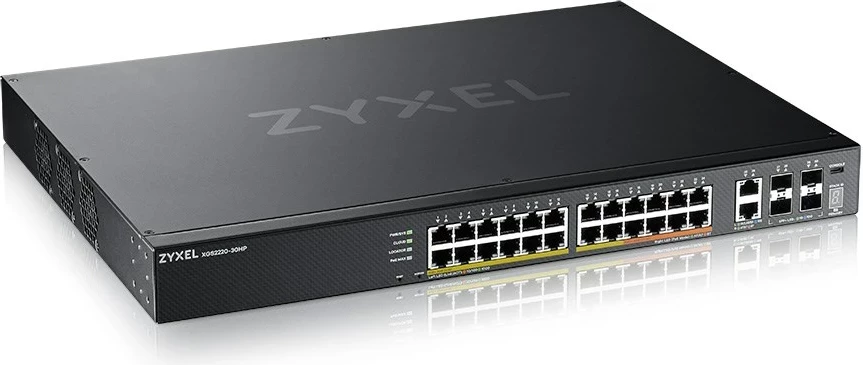 Upravljani L3 switch Zyxel XGS2220-30HP, Gigabit Ethernet, PoE, črn