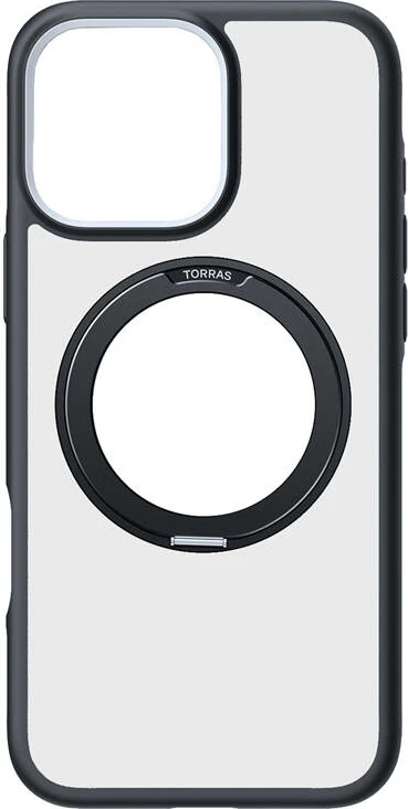 Ovitek z vrtljivo zanko 360° Torras Ostand R Fusion za iPhone 16 Pro, črn
