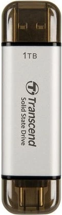 Zunanji SSD Transcend ESD310, 1 TB, USB Type-A / Type-C, srebrn