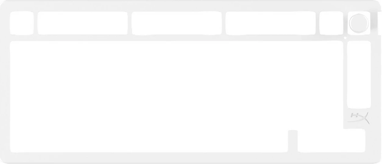 Zgornja plošča tipkovnice HyperX Alloy Rise 75, alumin, bela
