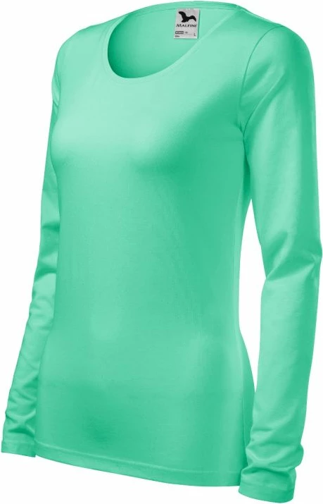 Dolga majica z dolgimi rokavi Malfini za ženske, zelena