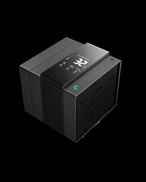 Procesorski hladilnik DeepCool ASSASSIN IV VC VISION, 2 ventilatorja 140 mm, črn