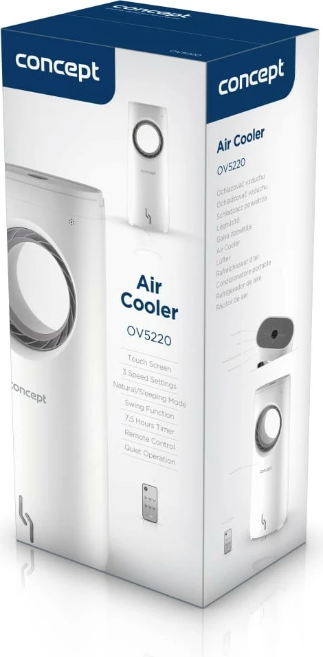 Hladilnik zraka, 4-v-1 Concept OV5220, 5 L, sivo/bele