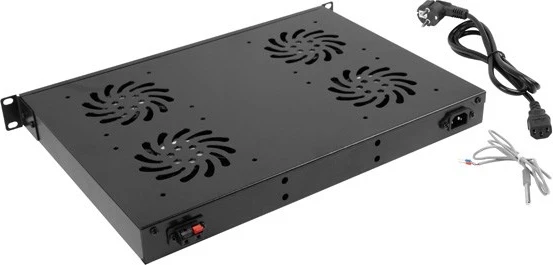 Panel za hlajenje za 19" omaro Lanberg AK-1503-B, 1U