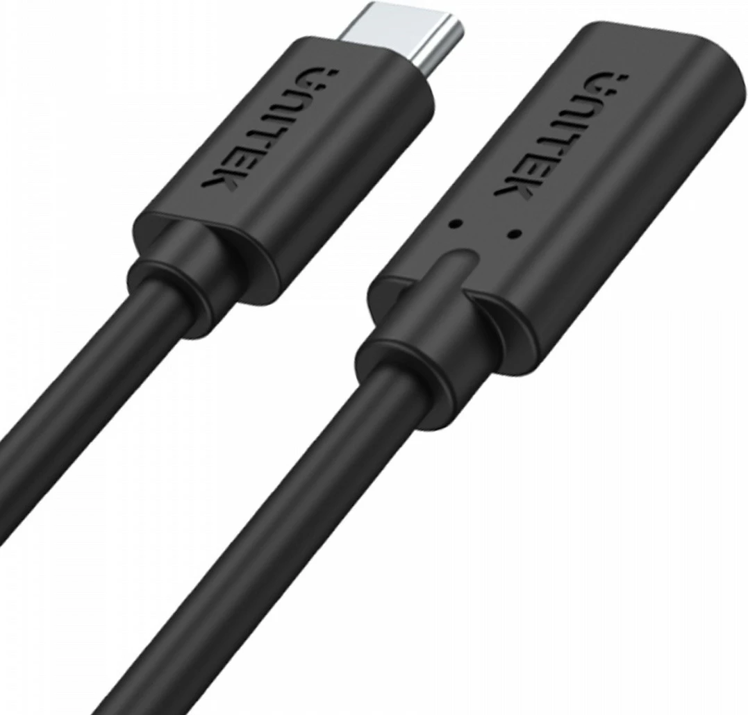 Podaljševalni USB-C kabel 0,5 m, USB 3.1 Gen 2, 100W, črn Unitek C14086BK