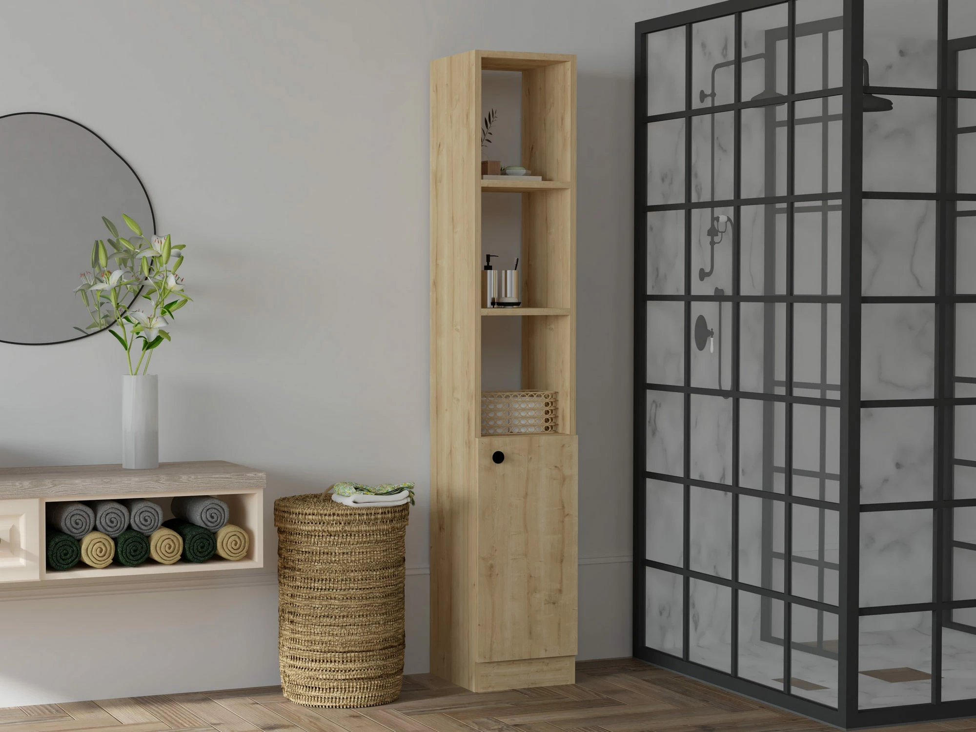 Omara za kopalnico, safir, Hanah Home Trend