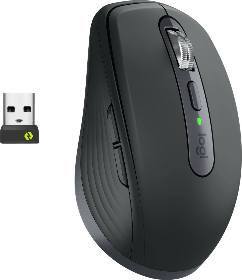 Kompakten laserski miš za desničarje Logitech MX Anywhere 3S za poslovno rabo, 8000 DPI, grafit
