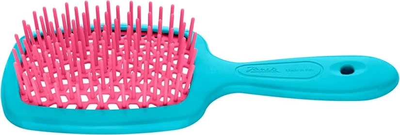 Krtača za lase za ženske in otroke Janeke Superbrush Small, roza-modra, 1 kos