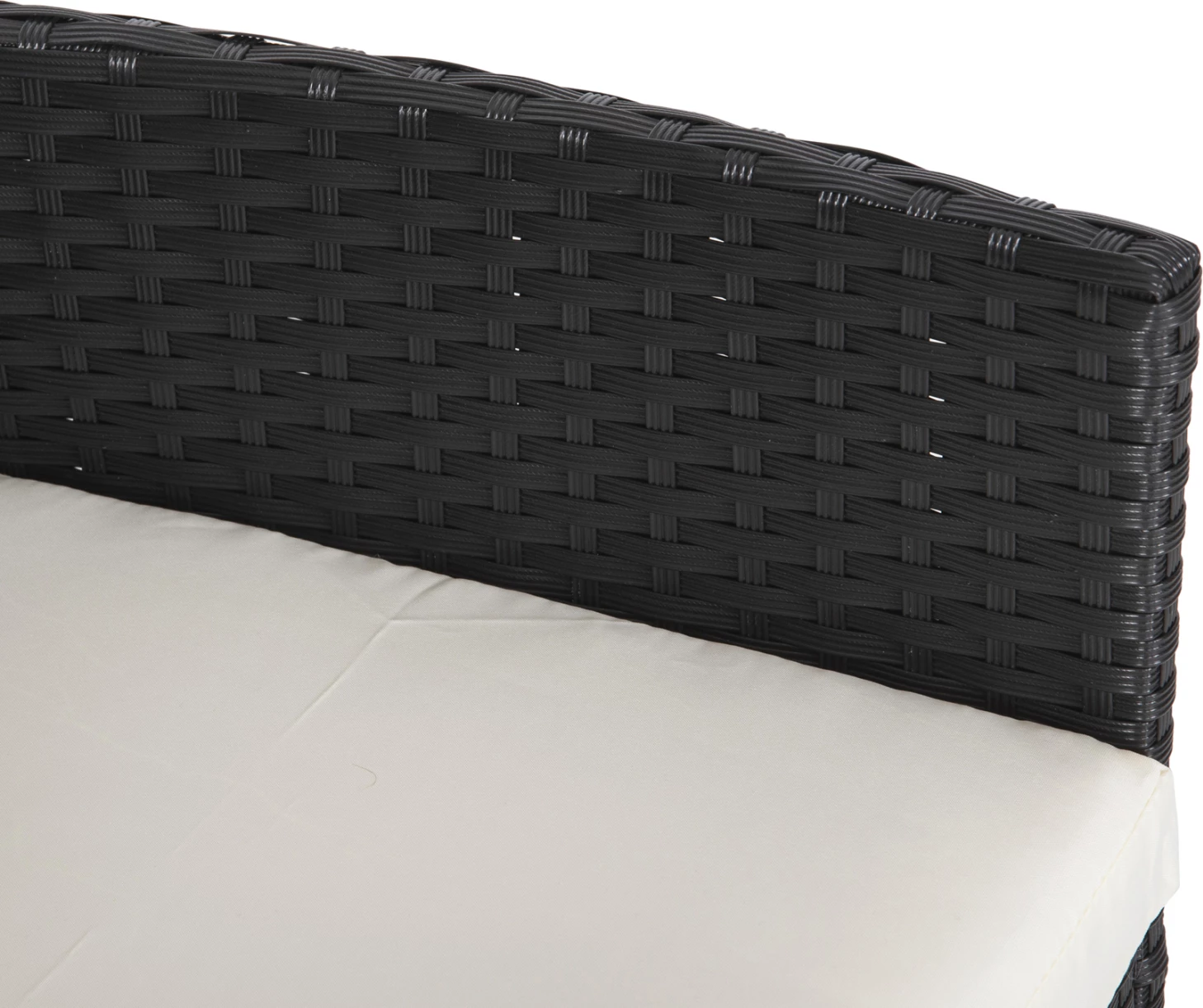 Zunanji lounge set 4 kosov STASIA FH6089.04 sintetični ratan v črni barvi - blazine v bež barvi