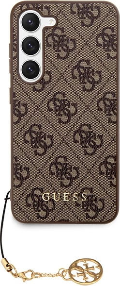 Ovitek za telefon Guess 4G Charms Collection za Samsung Galaxy A55, rjav