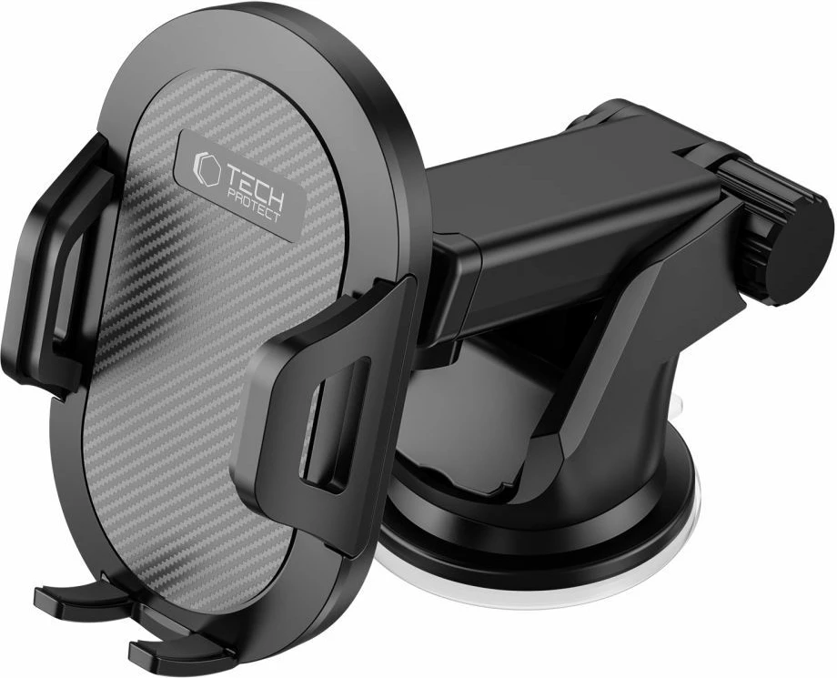 Držalo za telefon za avto za steklo ali armaturno ploščo, Tech-Protect V1, črno